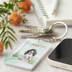 Porte-clefs Nom personnalisé Cocker Spaniel Chien de compagnie