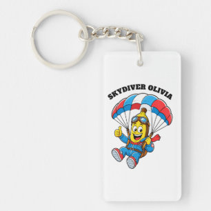Porte-clefs Nom personnalisé de parachutiste drôle Banane Para
