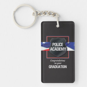 Porte-clefs Nom personnalisé, diplôme de l'académie de police