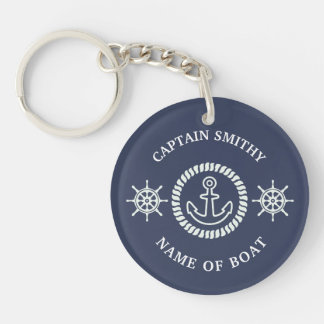Porte-clefs Nom personnalisé du capitaine/bateau modifiable Na