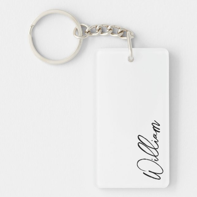 Porte-clefs Nom personnalisé du script moderne (Devant)
