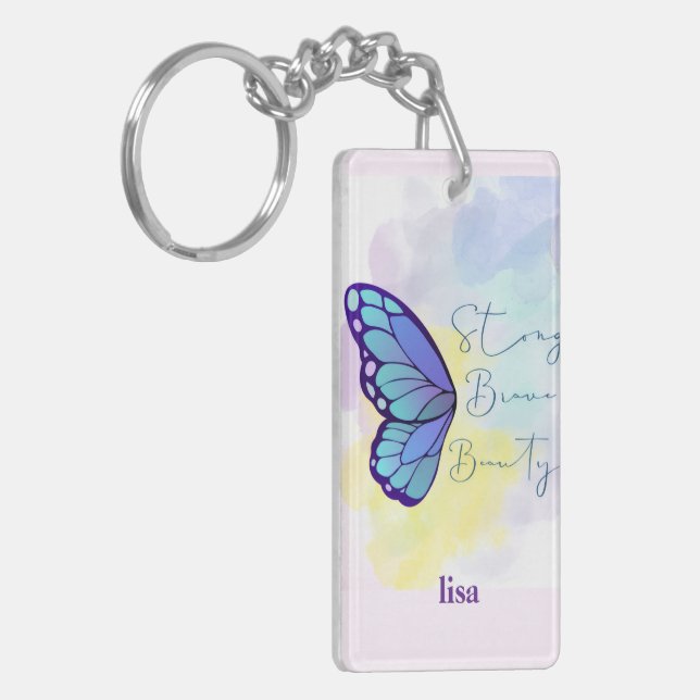 Porte-clefs nom personnalisé femmes modernes  (Devant gauche)