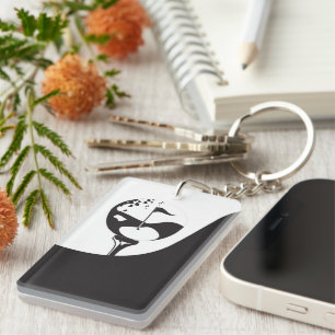 Porte-clefs Nom personnalisé Hello Black and White Golf
