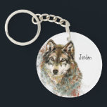 Porte-clefs Nom personnalisé Loup gris personnalisé<br><div class="desc">Si vous aimez Wolves ou quelqu'un que vous connaissez,  ce serait un cadeau parfait. Personnaliser avec leur nom,  surnom,  nom commercial ou autre</div>