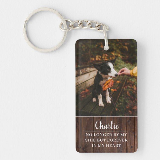 Porte-clefs Nom personnalisé Photo Pet Memorial personnalisé (Devant)