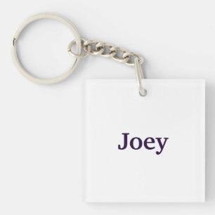 Porte-clefs Nom personnalisé texte pourpre