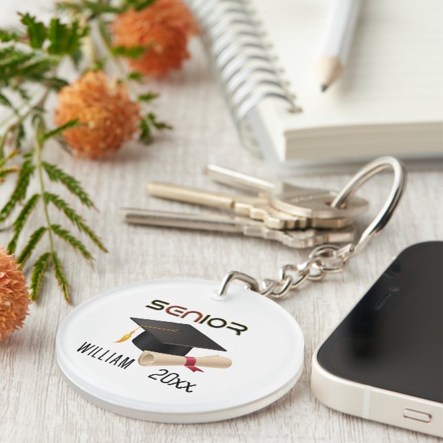 Porte-clefs Nom personnel, Diplômé senior 2023 (Devant droit)