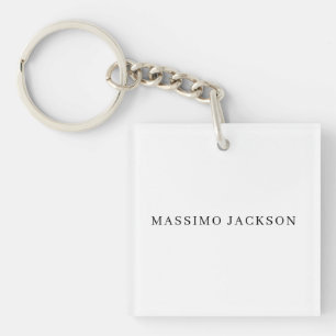 Porte-clefs Nom propre Décoratif Chic Simple Uni Noir Blanc