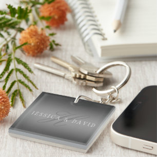 Porte-clefs Noms de couples & monogramme de nom de famille Dég