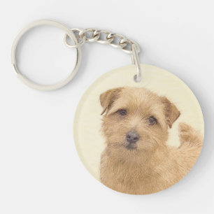 Porte-clefs Norfolk Terrier Peinture - Art Chien original