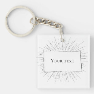 Porte-clefs Note Toile Blanche