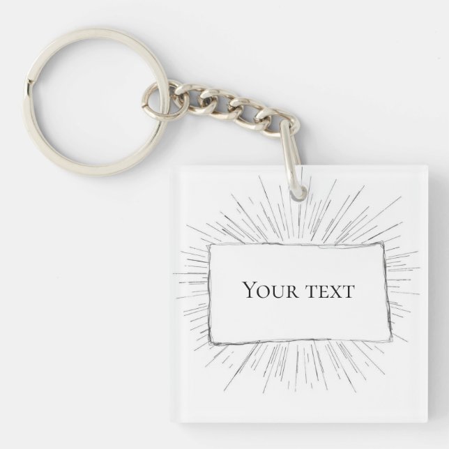 Porte-clefs Note Toile Blanche (Devant)