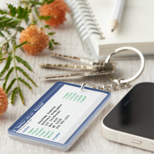 Porte-clefs Notepad Coder Format Programmeur Informaticien Sci