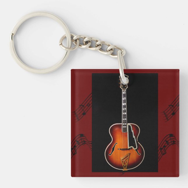 Porte-clefs "Notes de guitare" (Devant)
