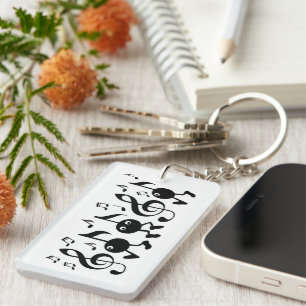 Porte-clefs Notes de musique de dessin
