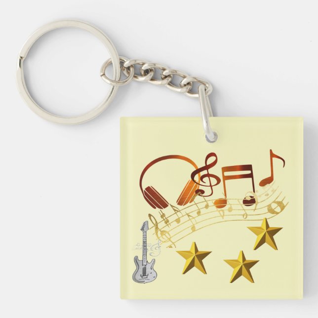 Porte-clefs Notes musicales : (Devant)