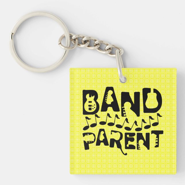 Porte-clefs Notes musicales des parents de bande (Devant)