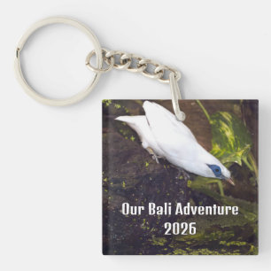 Porte-clefs Notre aventure à Bali 2026 Art du Mainate de Bali