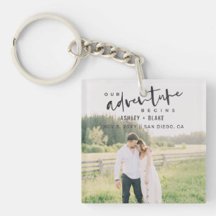 Porte-clefs Notre aventure commence Script Photo Enregistrer l