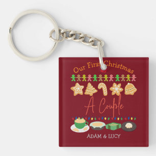 Porte-clefs Notre premier Noël, M. et Mme. /Couple nouvellemen