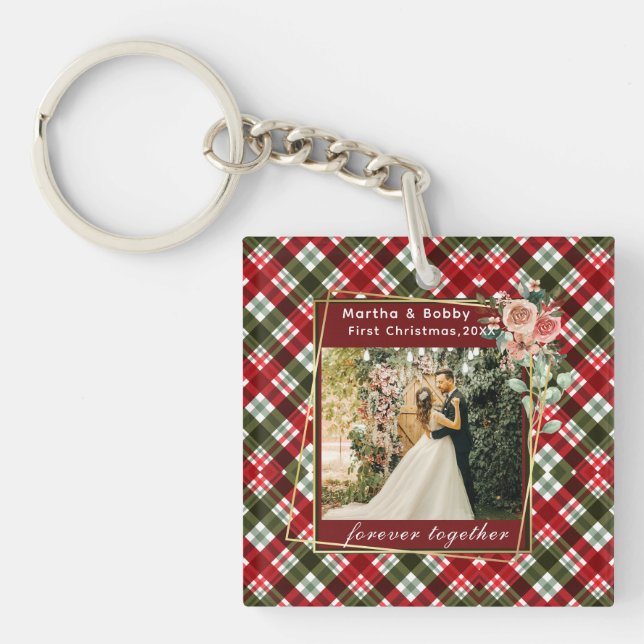 Porte-clefs Notre première photo de Noël (Devant)