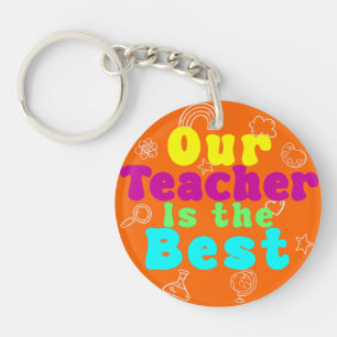 Porte-clefs Notre professeur est le meilleur cercle coloré