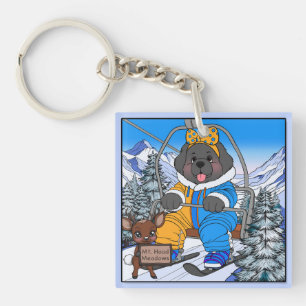 Porte-clefs Notta Bear Mt. Hood Meadows Terre-Neuve Télésiège 