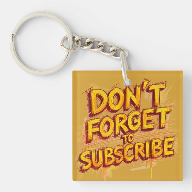 Porte-clefs N'oubliez pas de vous abonner (Devant)