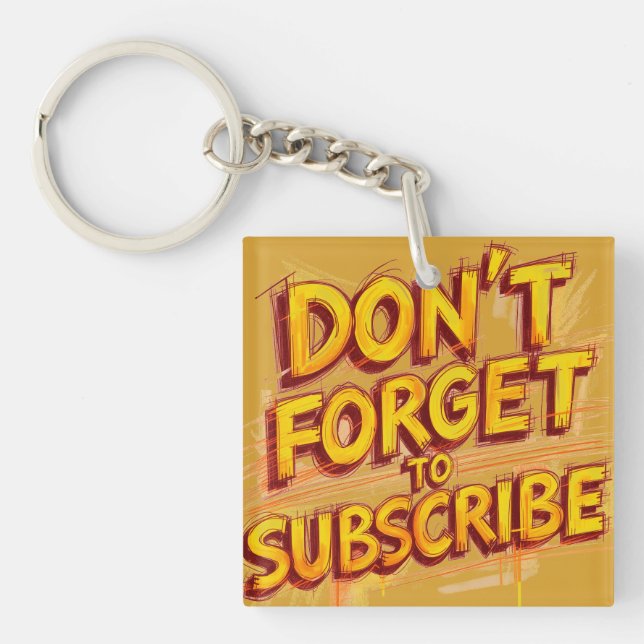 Porte-clefs N'oubliez pas de vous abonner (Devant)
