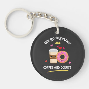 Porte-clefs Nous Allons Ensemble Comme Café & Donuts BFF Corre