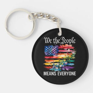 Porte-clefs Nous Le Peuple Signifie Tout Le Monde Arc-en-ciel 