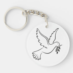 Porte-clefs Nous sommes un coeur pour soutenir la paix. por