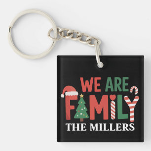 Porte-clefs Nous sommes une famille personnalisée Noël Couple