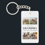 Porte-clefs Nous t'aimons Grand-mère Personnalisé 4 Photo Coll<br><div class="desc">Dites que nous vous aimons à grand-mère avec un porte - clé cadeau personnalisé avec 4 de vos photos préférées et des noms de petits-enfants. Tout le texte de cette conception est modifiable afin que vous puissiez ajouter votre propre message ou texte. Disponible dans une variété de couleurs, de styles...</div>