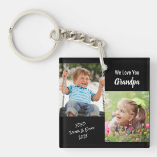 Porte-clefs Nous vous aimons Grand-père Photos personnalisées 