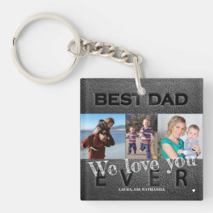 Porte-clefs Nous vous aimons papa photos personnalisées