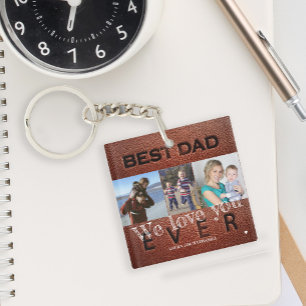 Porte-clefs Nous vous aimons papa photos personnalisées