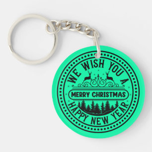 Porte-clefs Nous Vous Souhaitons Joyeux Noël Joyeux Nouvel An-