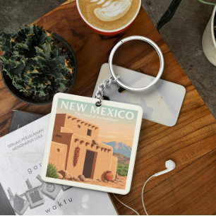 Porte-clefs Nouveau-Mexique vintage