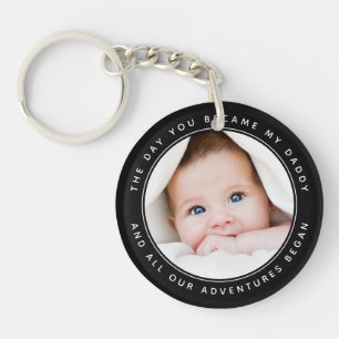 Porte-clefs Nouveau papa bébé photo Keepsaké Porte - clé