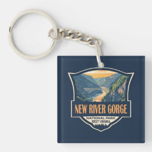 Porte-clefs Nouveau Parc national de la Gorge River Illustrati