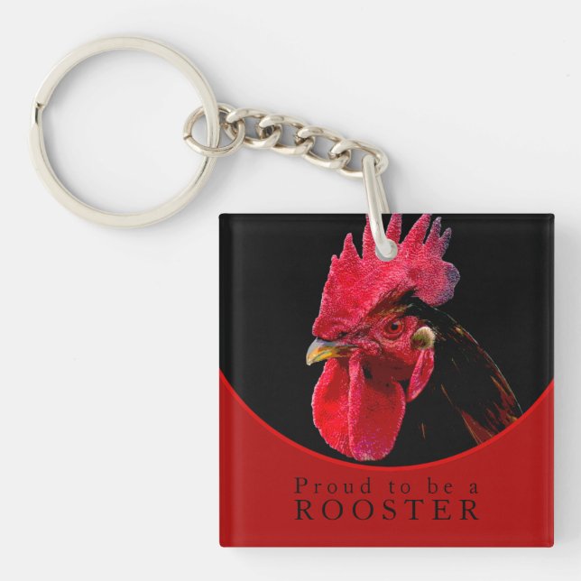 Porte-clefs Nouvel An chinois 2017 Anniversaire Zodiac Rooster (Devant)