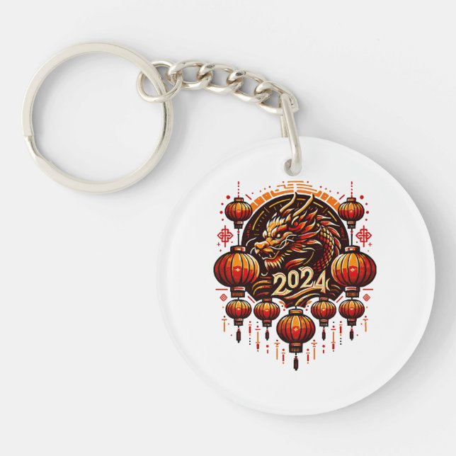 Porte-clefs nouvel an chinois 2024 (Devant)