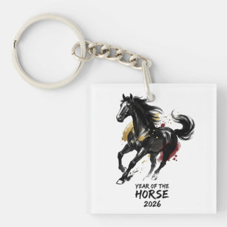 Porte-clefs Nouvel An Chinois 2026 Cheval Art