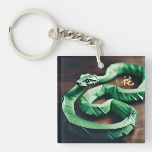Porte-clefs Nouvel An Chinois Lunaire Serpent 2025 Anniversair