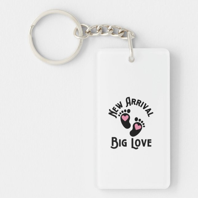 Porte-clefs Nouvelle arrivée, grand amour.w (Devant)