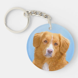 Porte-clefs Nouvelle-Écosse Peinture de chien pour ramper le 