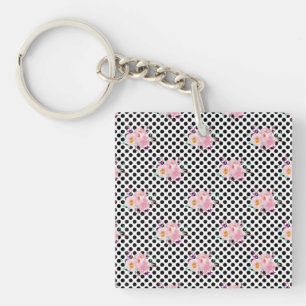Porte-clefs Nouvelle maison Cadeau Aquarelle Papiers Floraux