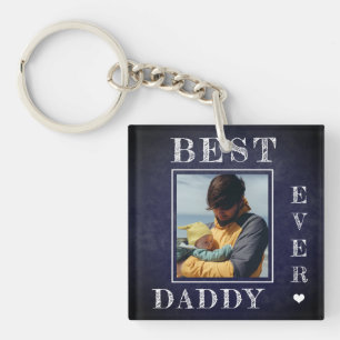 Porte-clefs Nouvelle photo papa personnalisée Première Fête de