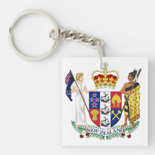 Porte-clefs Nouvelle-Zélande pays manteau armoiries symbole em